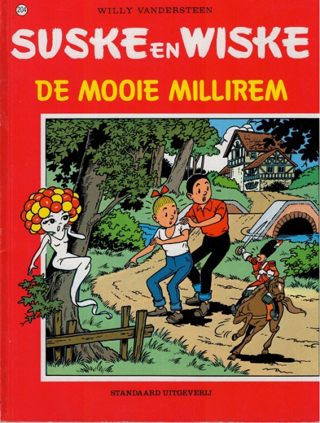 204 - Suske en Wiske - De mooie millirem - streep in de kaft